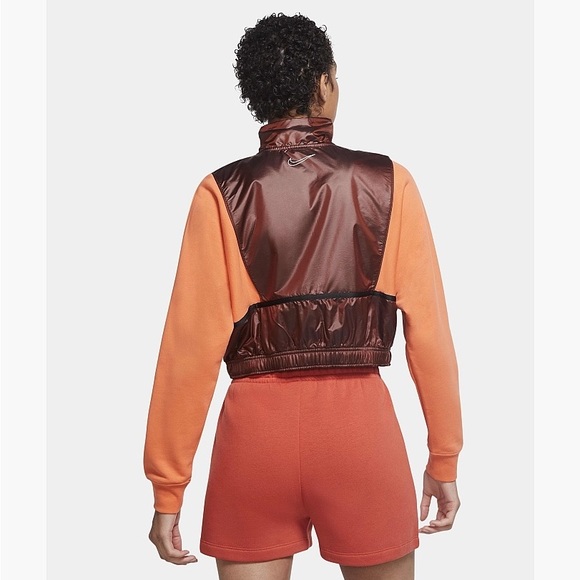 NIKE SPORTSWEAR 1/4 ZIP TOP SWEATSHIRT RUNNING TRAINING ORANGE CU6382-811 SIZE - Picture 2 of 3